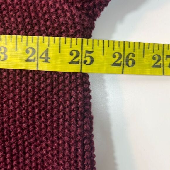 Structure Mens Long Sleeve Sweater Pullover 1/4 Button Up Ramie Cotton Maroon XL - Picture 5 of 9